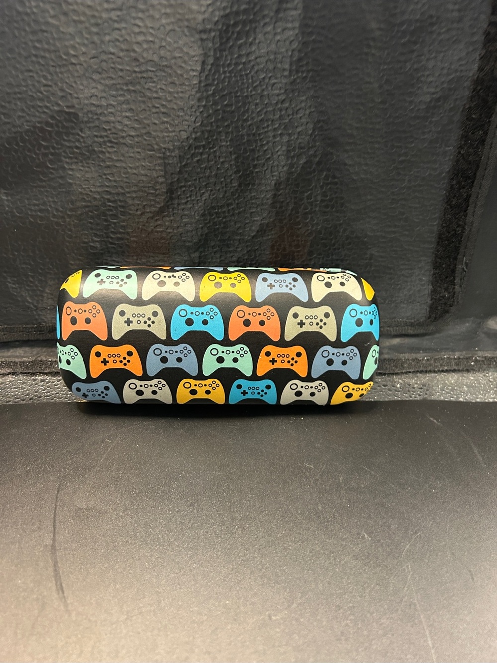 Gaming Controller Pattern Protective Carry Case - Black